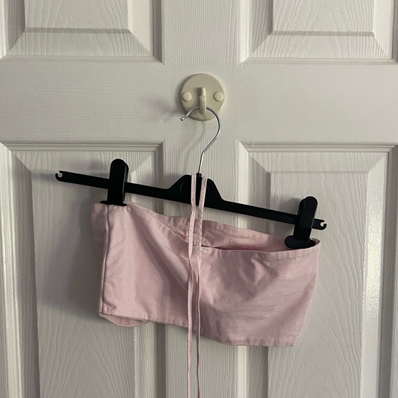 Zara pink halter tube top, ties around the neck, like new - Picture 2 of 3
